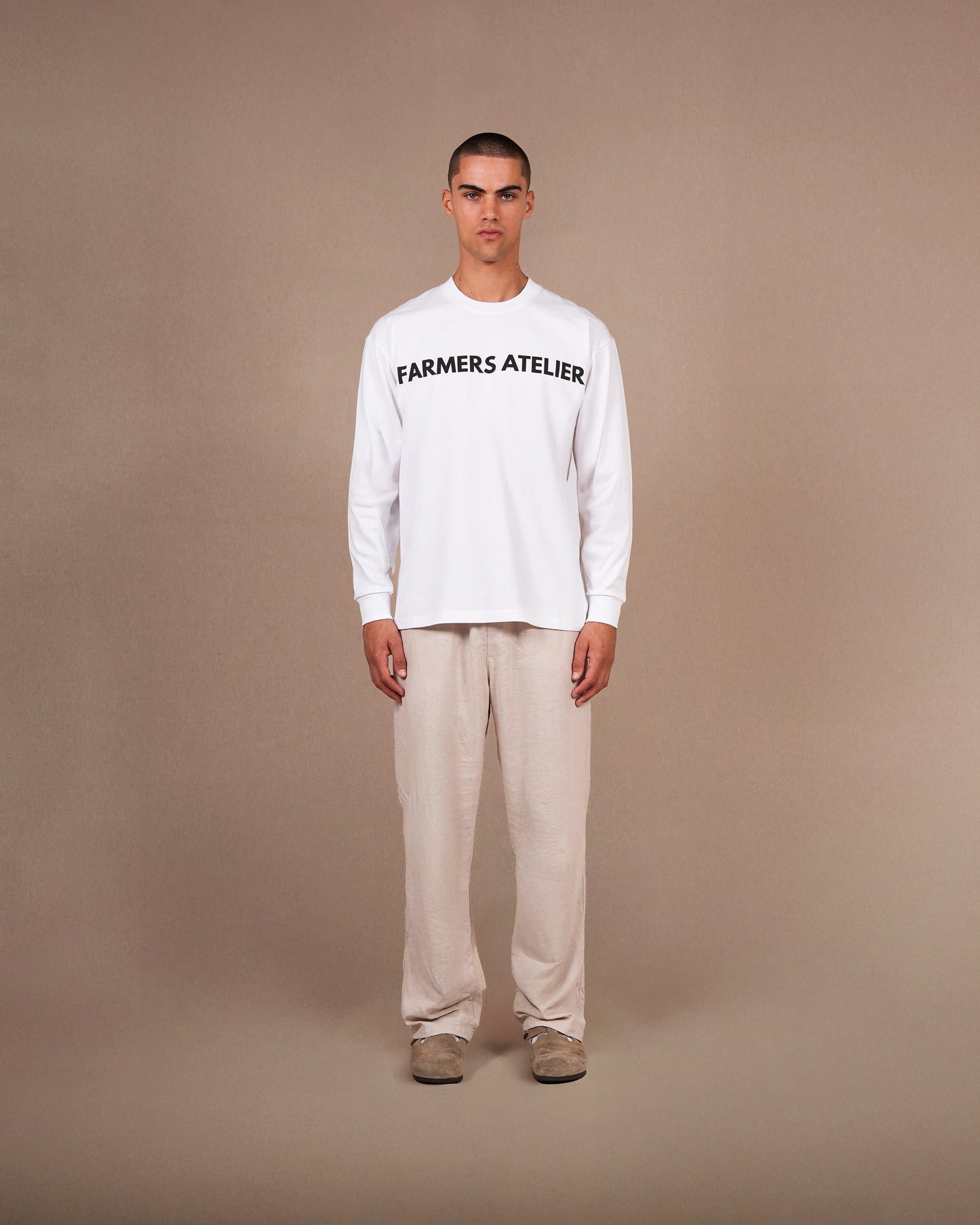 Farm front long sleeve | White