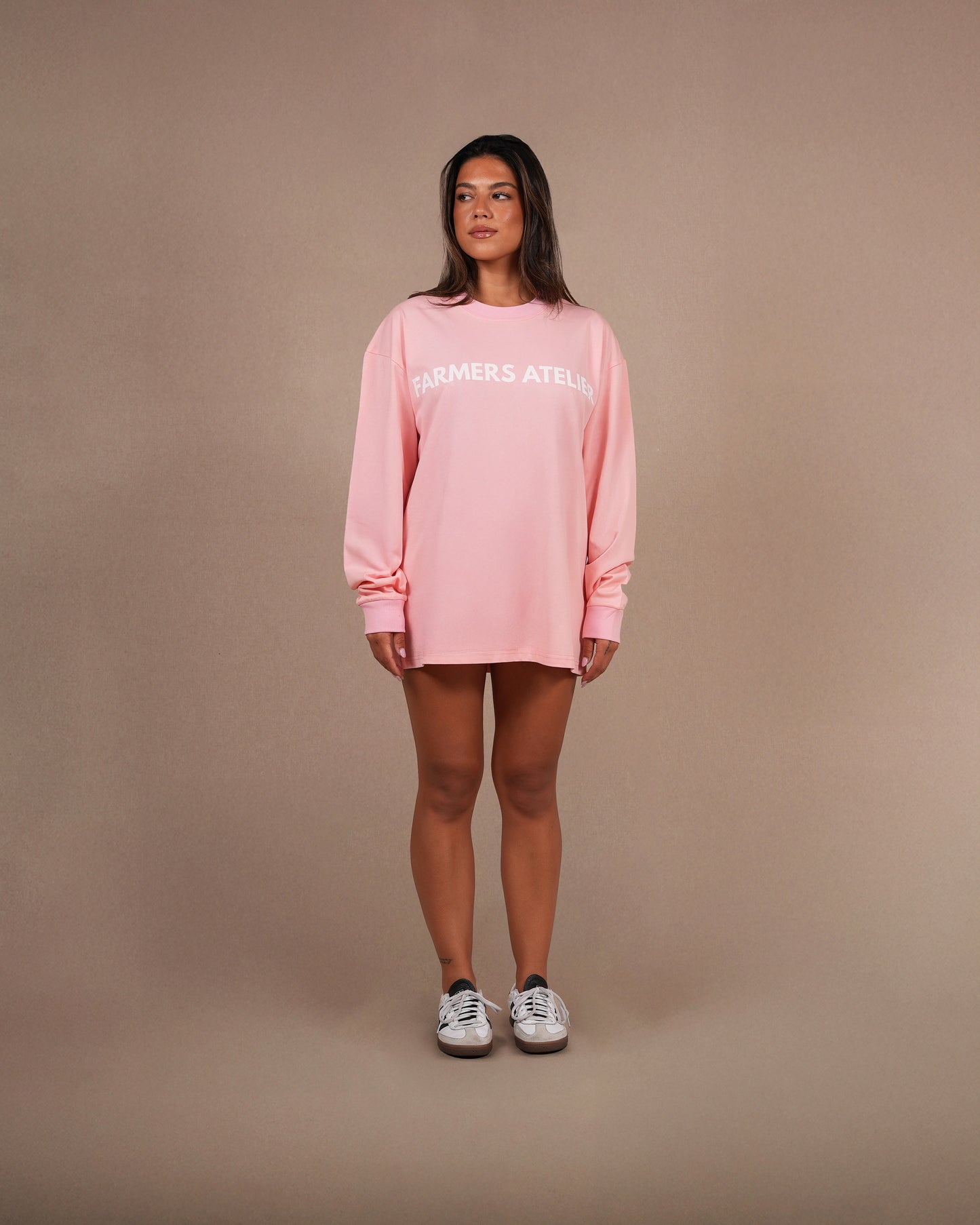 Farm front long sleeve | Pink