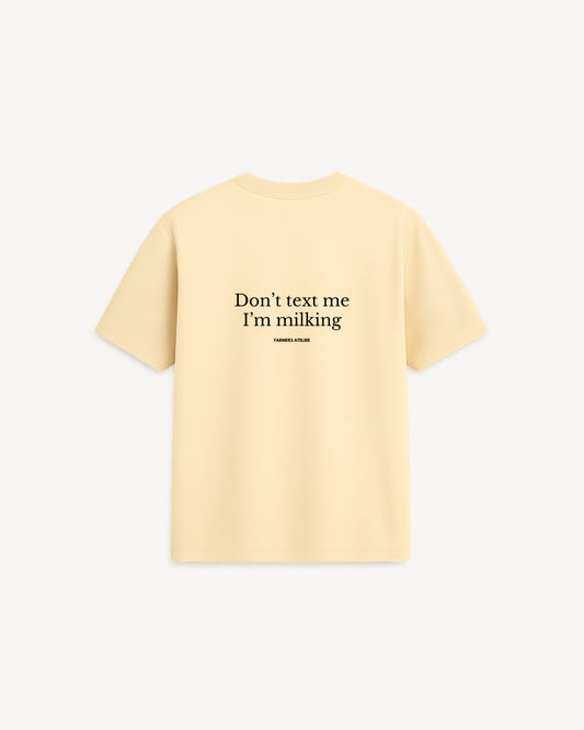 Don't Tekst Me Tee | Butter yellow
